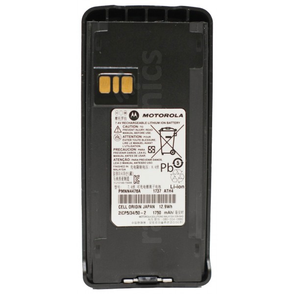 Genuine Motorola CP185 1750mAh Lithium Battery PMNN4476A Radiotronics USA