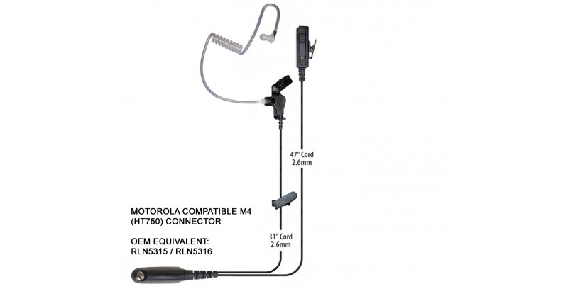 Auricolare Stile FBI Con Microfono Per Walkie Talkie, 2 Pin, Bluetooth, Nero - 2