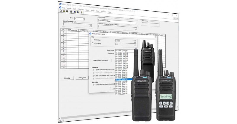 Kenwood KPG-D6 / KPG-D6N - NX-1200 & NX-1300 Programming Software.