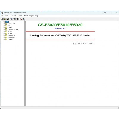 Icom IC-F5011 IC-F6011 Programming Software