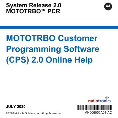 MOTOTRBO CPS 2.0 User Guide (Free Download)